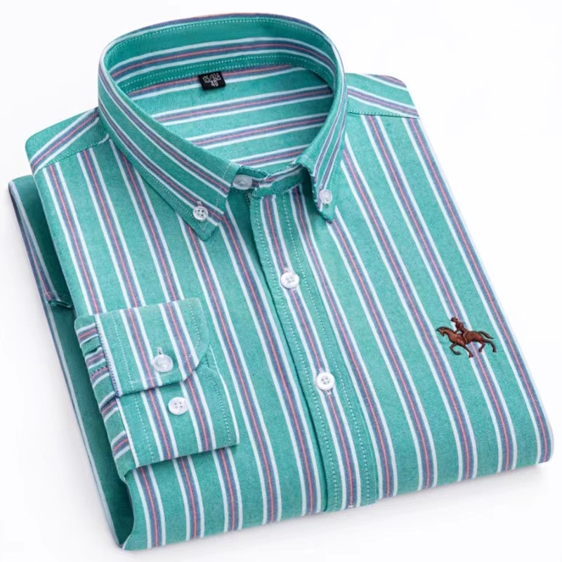 Oxford Cotton Casual Shirt Business - Новая мужская рубашка-оксфорд из 100% хлопка