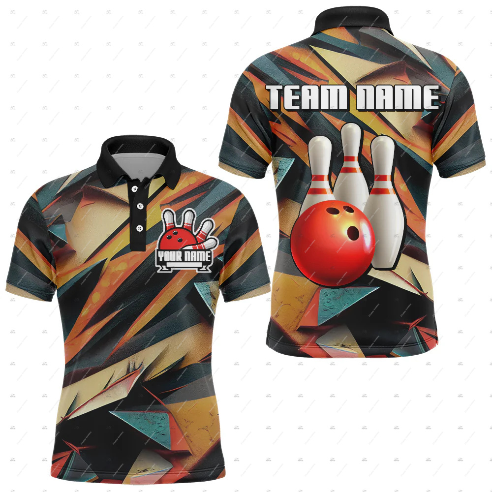 Short Sleeve Bowling Shirt Retro - Футболка-поло с коротким рукавом в стиле