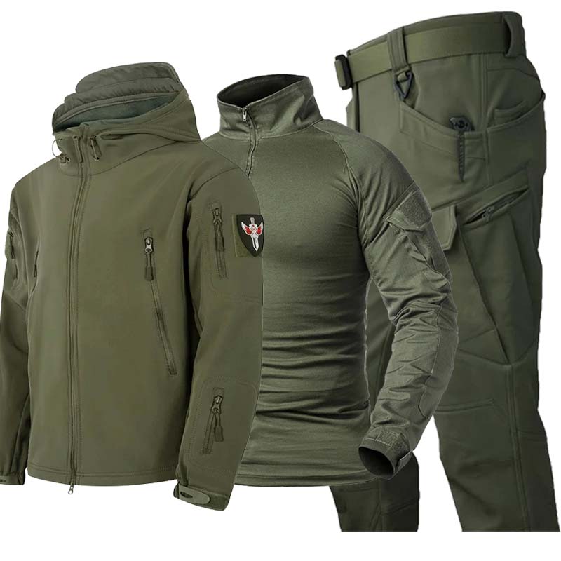 Tactical Military Shirt Cargo - 3 предмета: мужской камуфляжный тактический комплект,