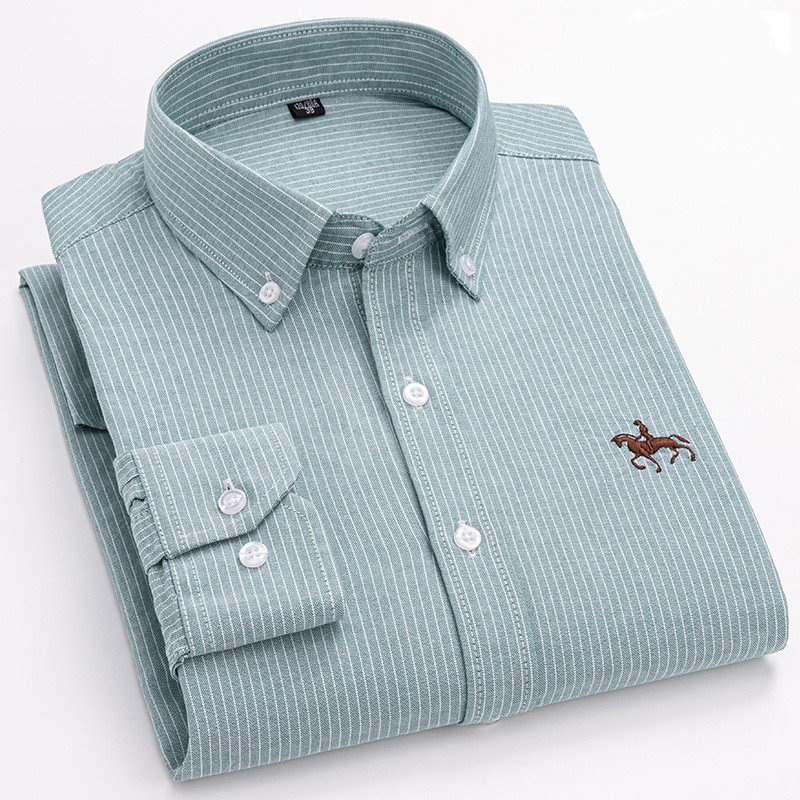 Oxford Cotton Casual Shirt Business - Качественная мужская рубашка-оксфорд из 100% хлопка