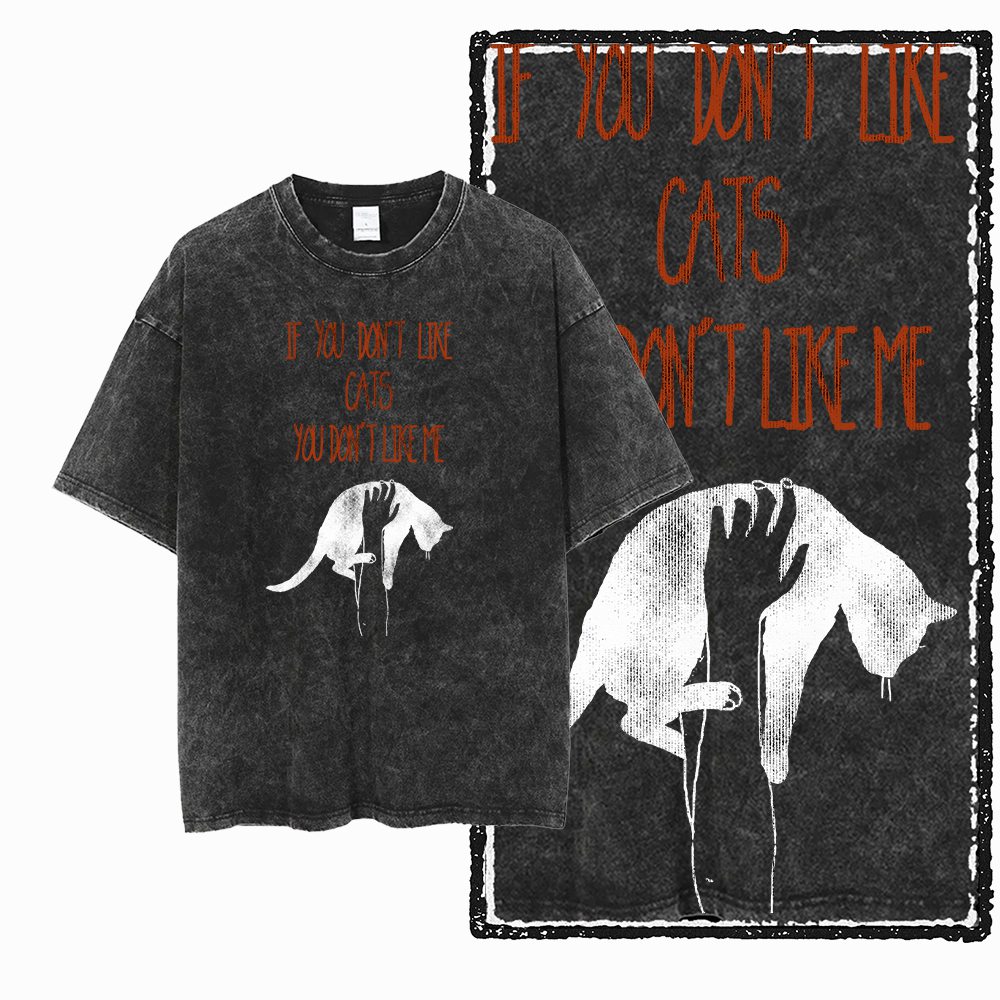 Acid Wash Vintage Graphic T Shirt - Мужская футболка G55 Acid Washed Black
