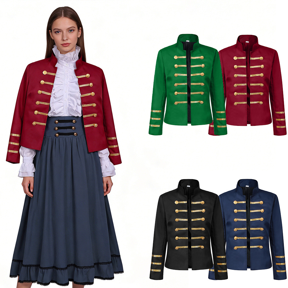 Jackets - Женский двубортный плащ в средневековом дворцовом