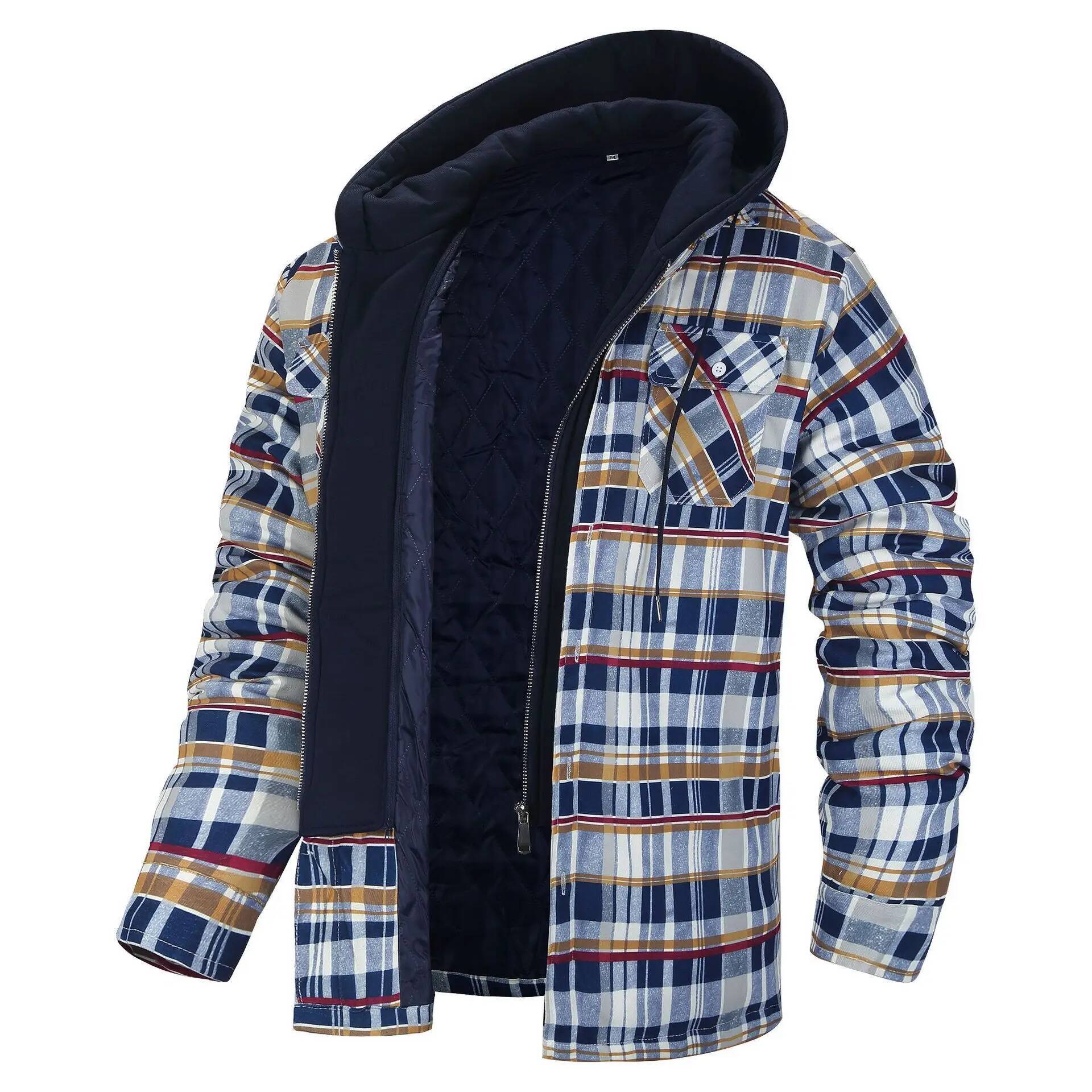 Flannel Plaid Shirt Heavy Weight - Зимняя фланелевая клетчатая куртка, мужская повседневная