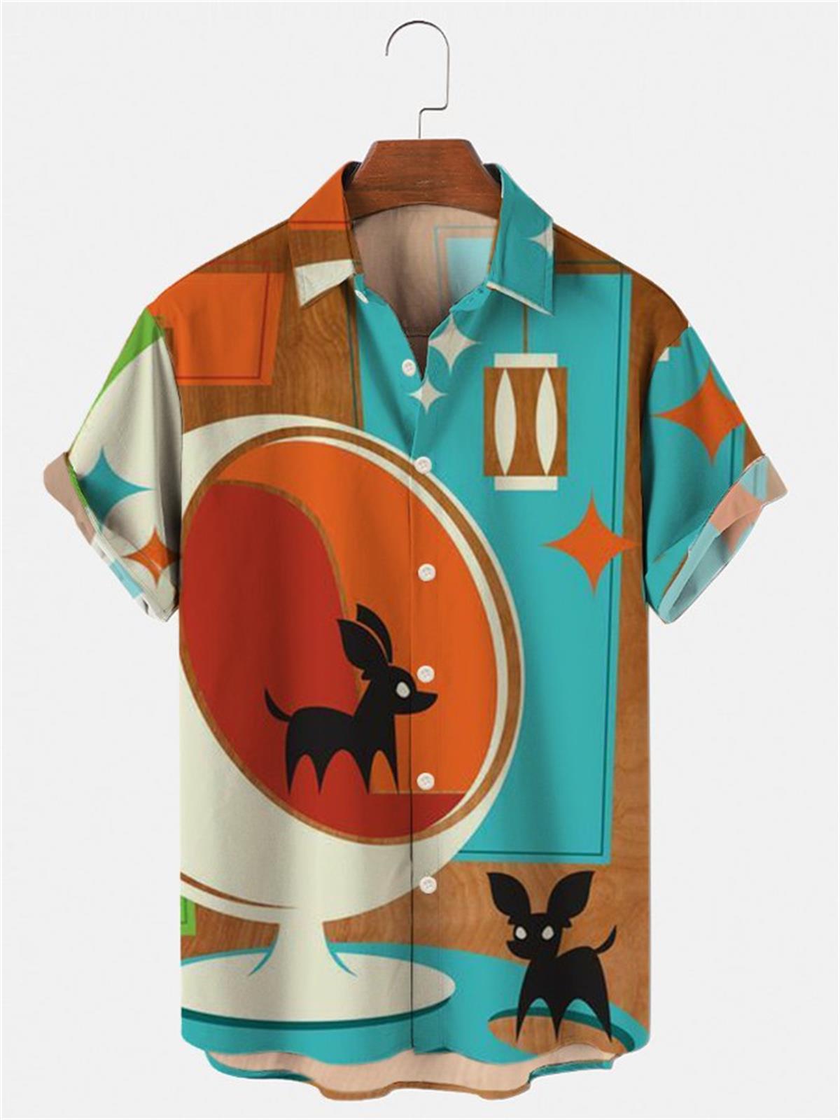 Vintage Hawaiian Floral Shirt - Мужская гавайская рубашка с 3D-цветочным принтом,
