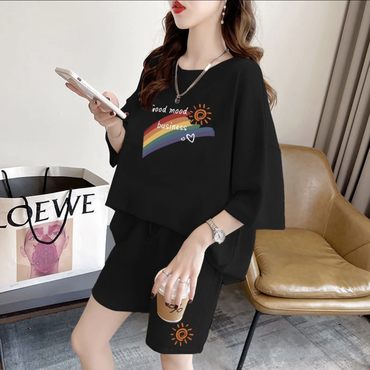 Shirts - Модный женский летний комплект с шортами,