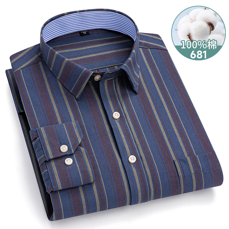 Рубашка мужская с длинным рука – обзор и цена Oxford Cotton Casual Shirt Business
