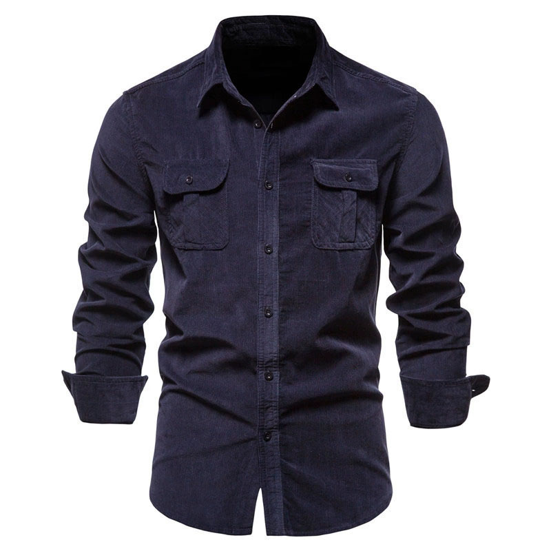 Мужская вельветовая повседневн – обзор и цена Corduroy Button Up Shirt Men