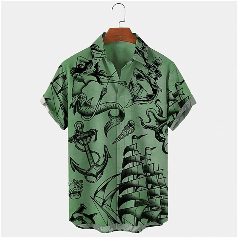 Мужская летняя рубашка с корот – обзор и цена Vintage Hawaiian Floral Shirt