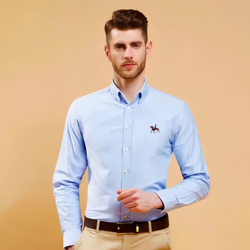 Новая мужская рубашка-оксфорд  – обзор и цена Oxford Cotton Casual Shirt Business