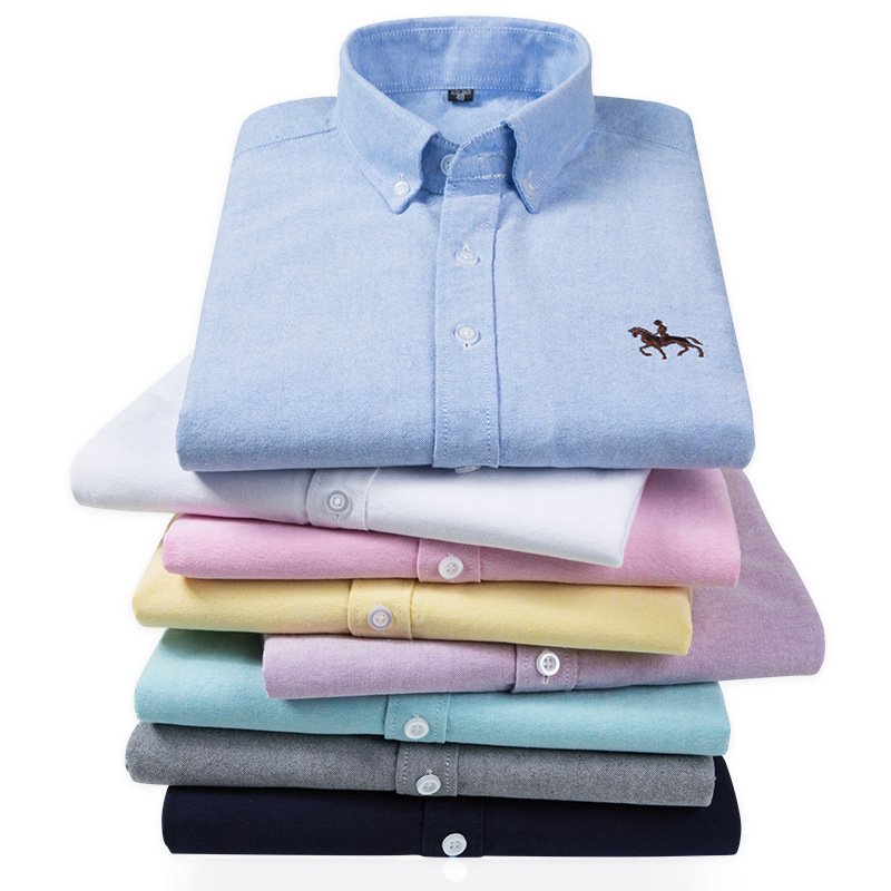 6XL 100% хлопок Оксфорд белая  – обзор и цена Oxford Cotton Casual Shirt Business