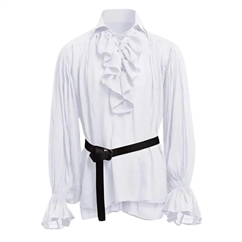 Средневековые рубашки с рюшами – обзор и цена Medieval Gothic Lace Up Pirate Shirt