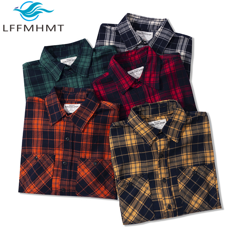 Мужская классическая фланелева – обзор и цена Flannel Plaid Shirt Heavy Weight