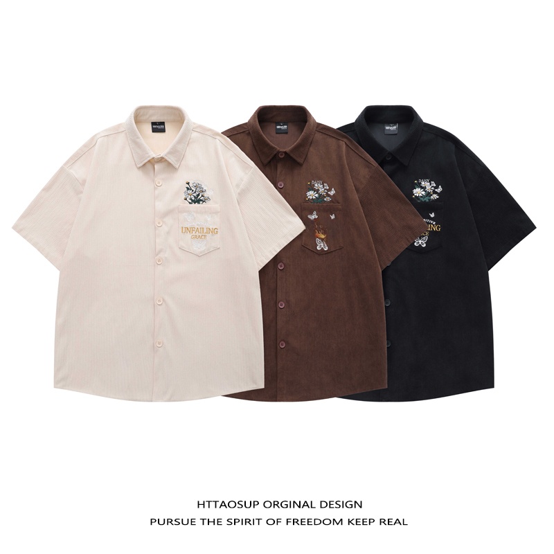 HTTAOSUP 2026 Мужская рубашка  – обзор и цена Corduroy Button Up Shirt Men