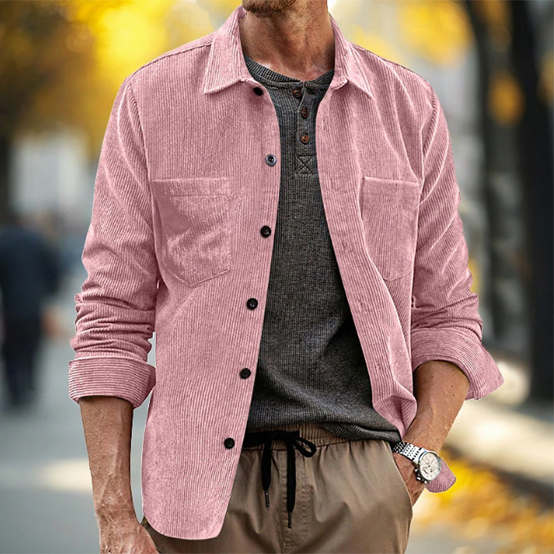 Мужская винтажная вельветовая  – обзор и цена Corduroy Button Up Shirt Men
