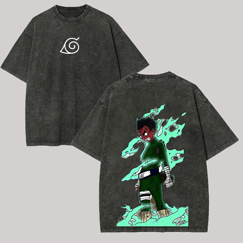 Футболка Rock Lee Eight Gates  – обзор и цена Acid Wash Vintage Graphic T Shirt