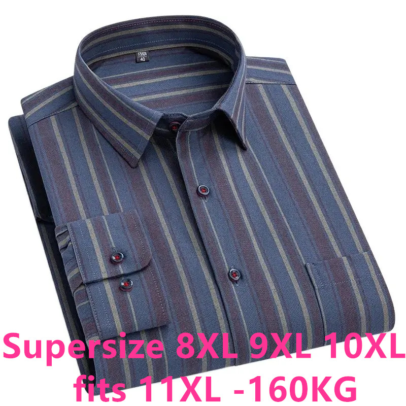 Большой размер 11XL 10XL 9XL 8 – обзор и цена Oxford Cotton Casual Shirt Business