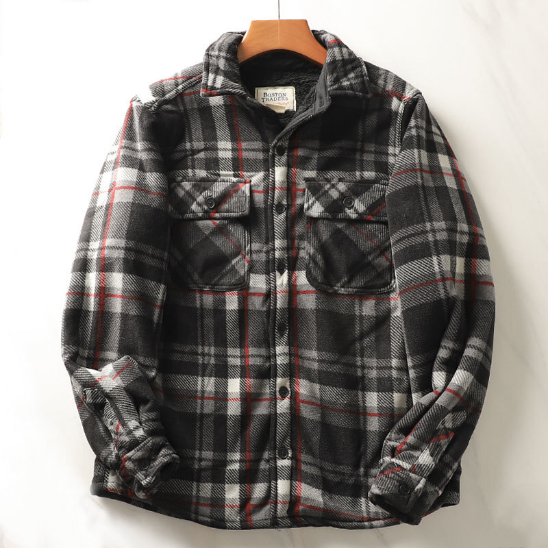 Мужская теплая фланелевая руба – обзор и цена Flannel Plaid Shirt Heavy Weight