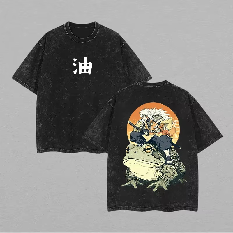 Футболка Jiraiya 2026: Наруто, – обзор и цена Acid Wash Vintage Graphic T Shirt