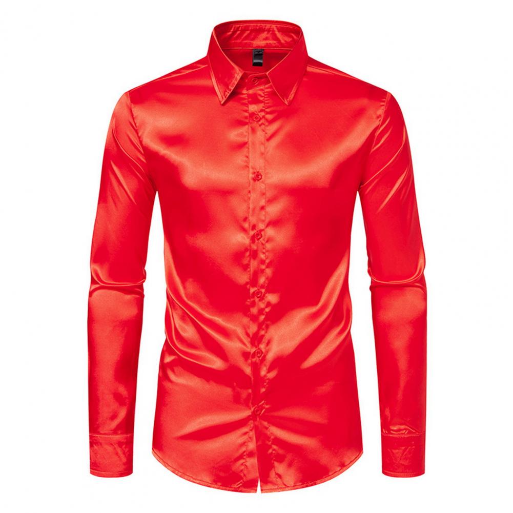 Мужская атласная шелковая руба – обзор и цена Mens Satin Silk Dress Shirt