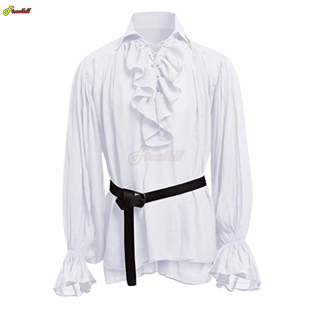 Мужская рубашка с завязкой на  – обзор и цена Medieval Gothic Lace Up Pirate Shirt