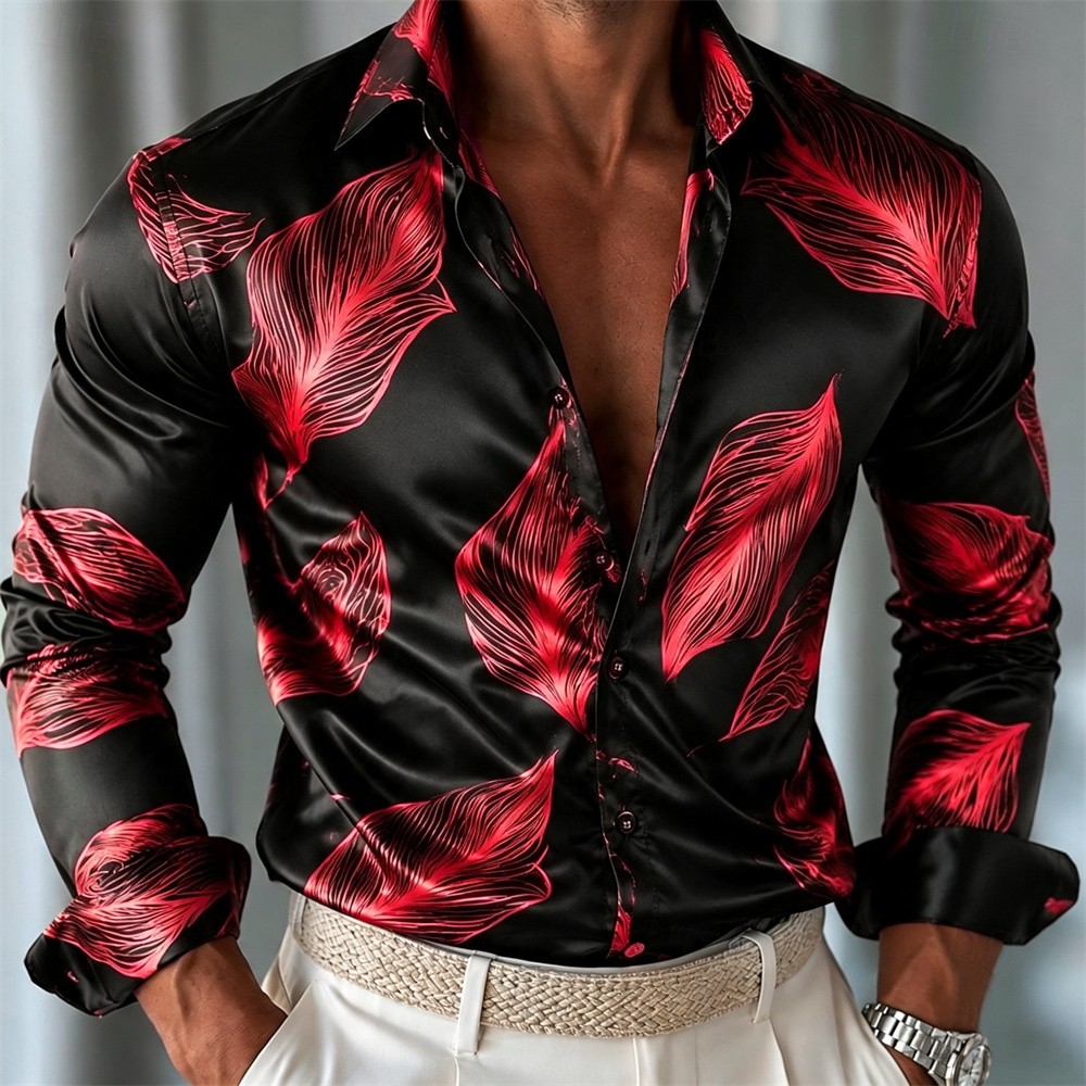 Мужская сатиновая рубашка с уз – обзор и цена Mens Satin Silk Dress Shirt