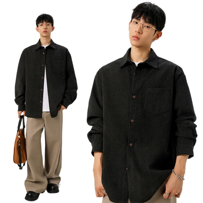 Мужская рубашка из вельвета с  – обзор и цена Corduroy Button Up Shirt Men