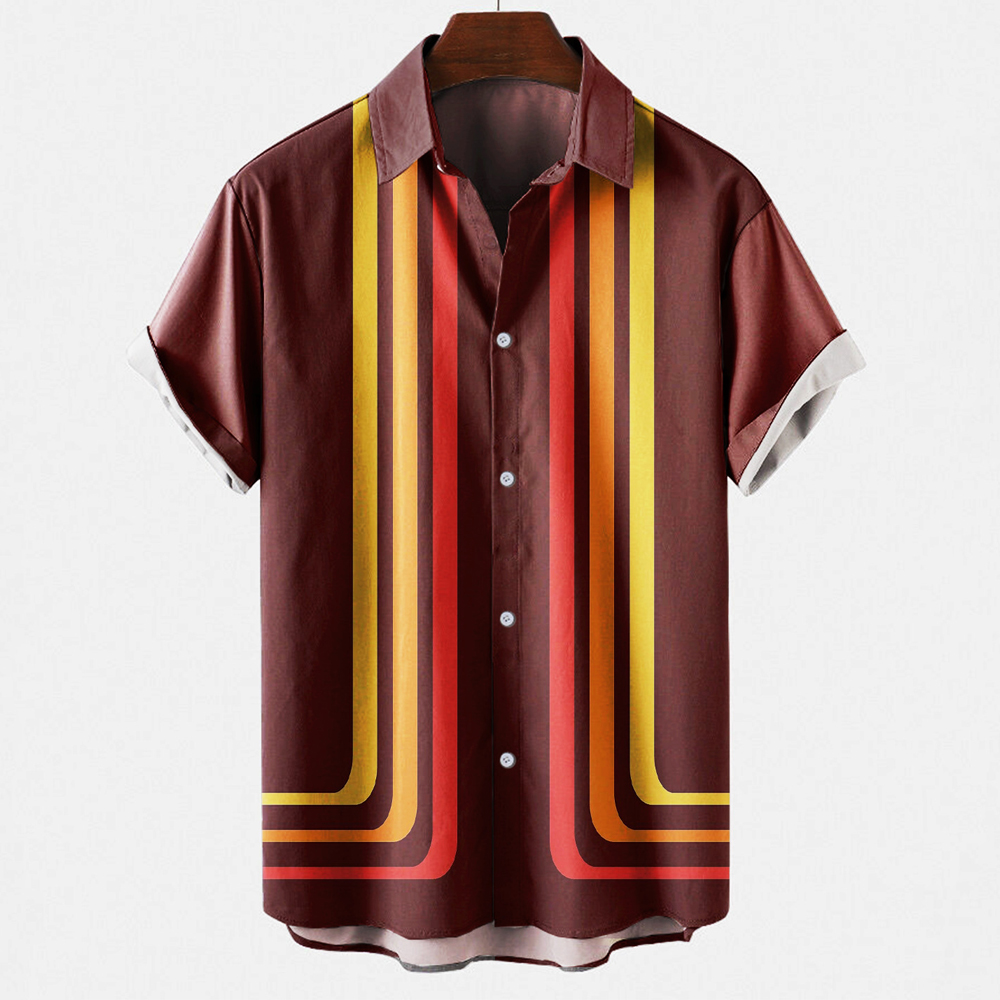 Мужская винтажная рубашка в ст – обзор и цена Short Sleeve Bowling Shirt Retro