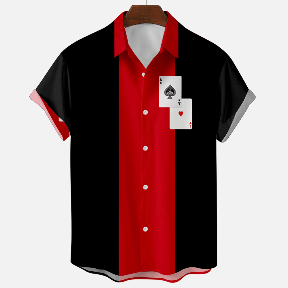 Мужская винтажная рубашка в ст – обзор и цена Short Sleeve Bowling Shirt Retro