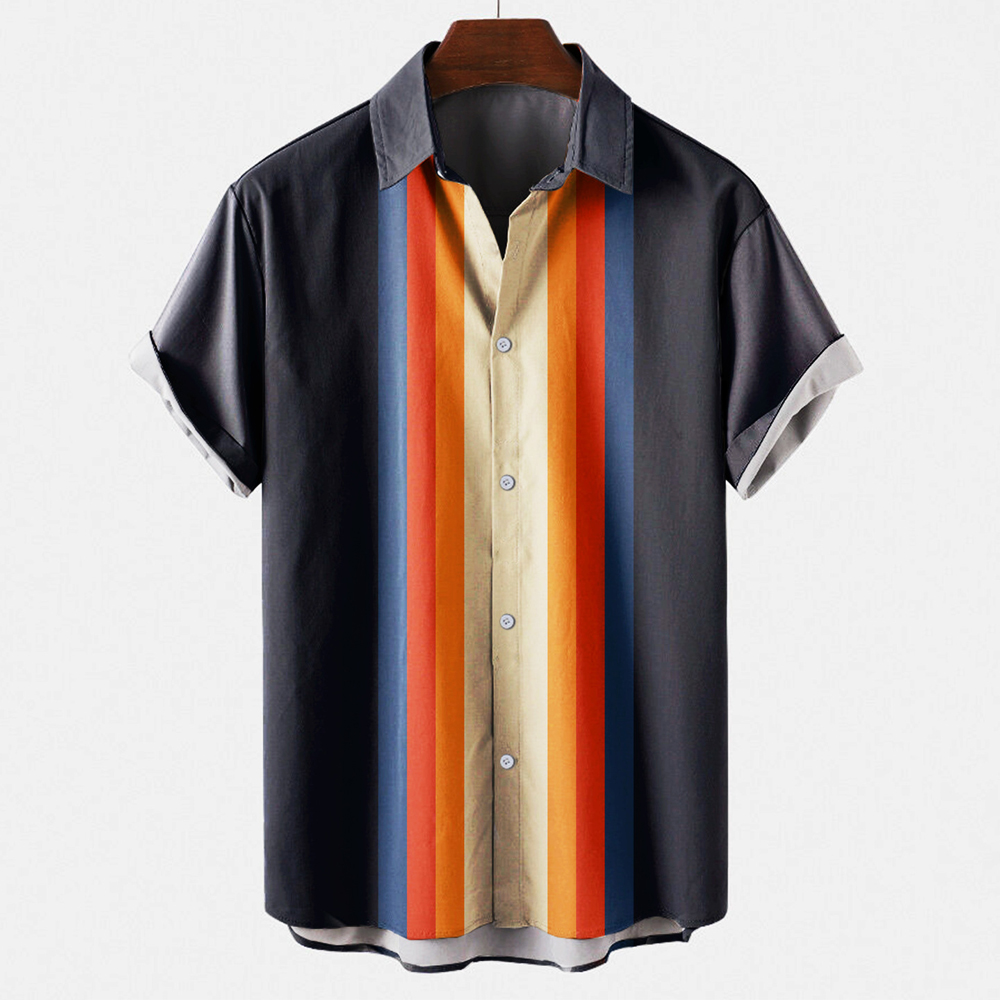 Мужская винтажная рубашка в ст – обзор и цена Short Sleeve Bowling Shirt Retro