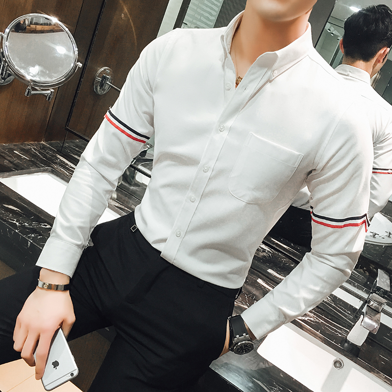 Мужская рубашка - безворотнико – обзор и цена Oxford Cotton Casual Shirt Business