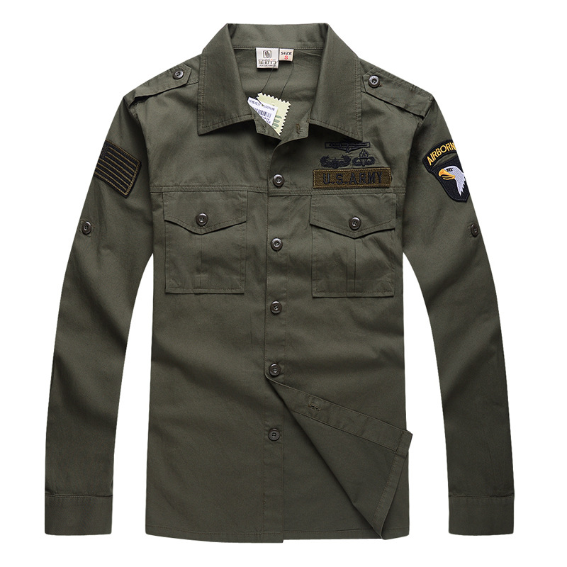Мужская хлопковая тактическая  – обзор и цена Tactical Military Shirt Cargo