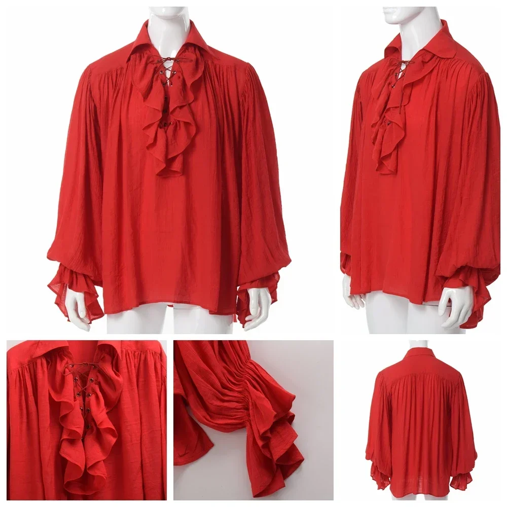 Мужская пиратская рубашка в ст – обзор и цена Medieval Gothic Lace Up Pirate Shirt