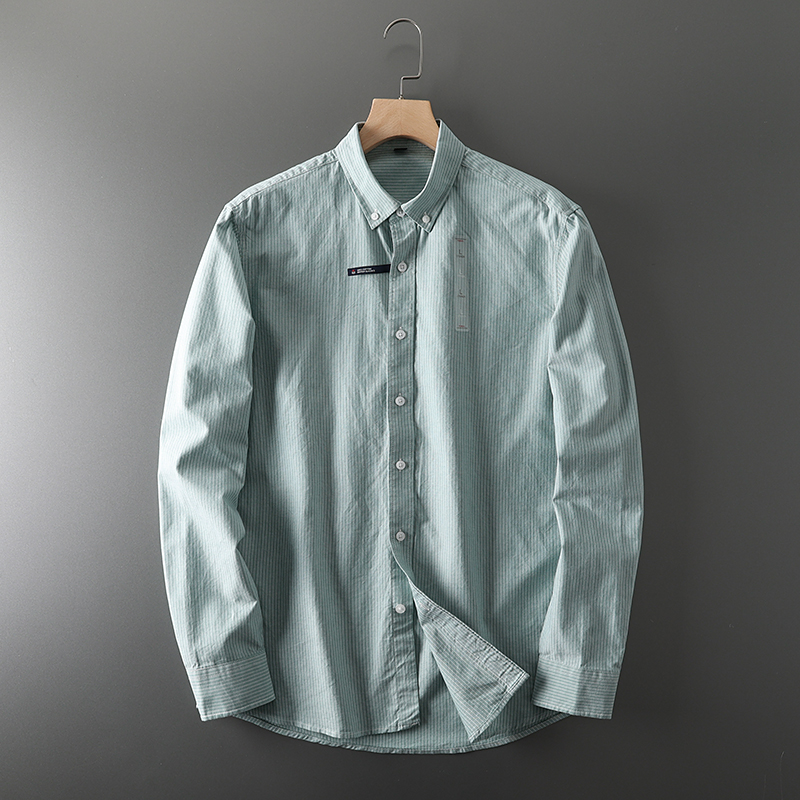 Мужская модная деловая Однотон – обзор и цена Oxford Cotton Casual Shirt Business