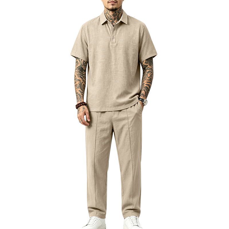 Мужской комплект из 2 предмето – обзор и цена Mens Linen Shirt Long Sleeve