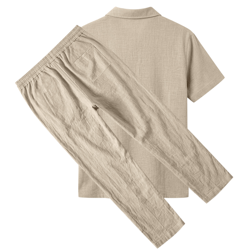 Мужской комплект из 2 предмето – обзор и цена Mens Linen Shirt Long Sleeve