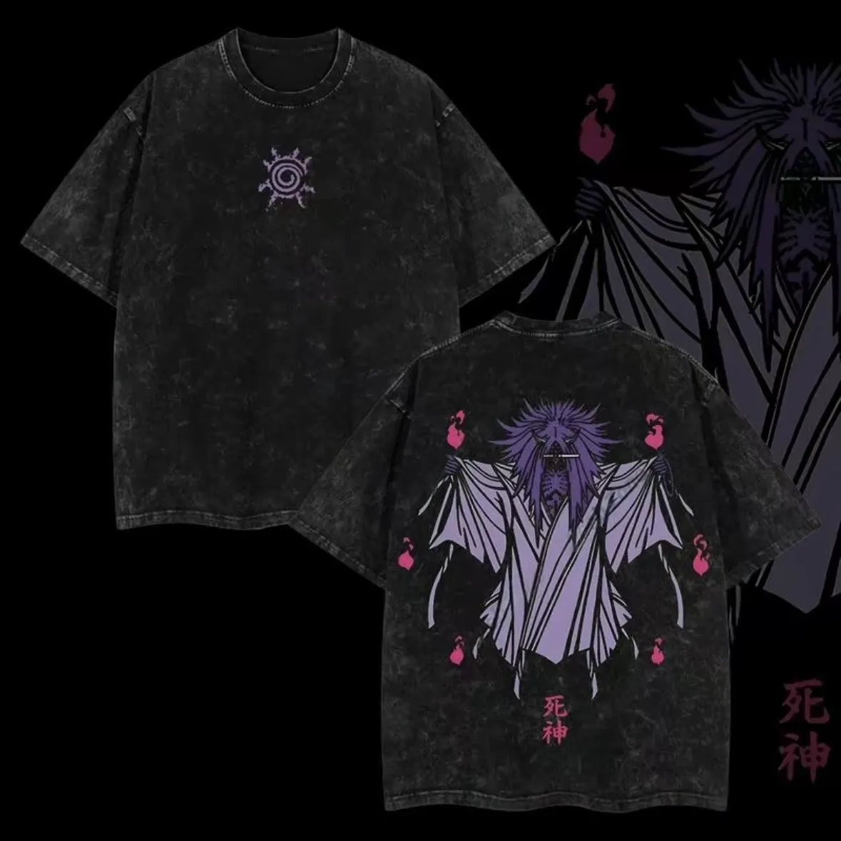 Футболка Shinigami Naruto Reap – обзор и цена Acid Wash Vintage Graphic T Shirt